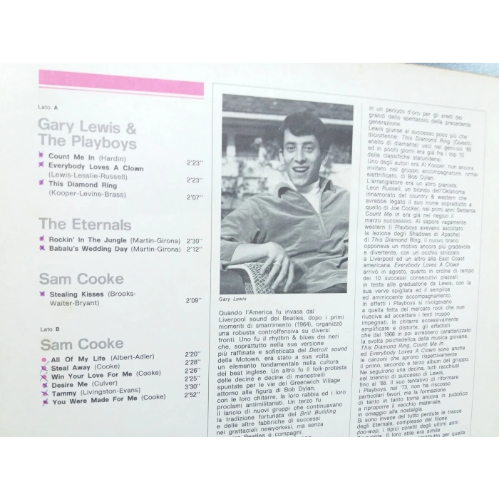 GARY LEWIS THE PLAYBOYS THE ETERNALS SAM COOKE LP