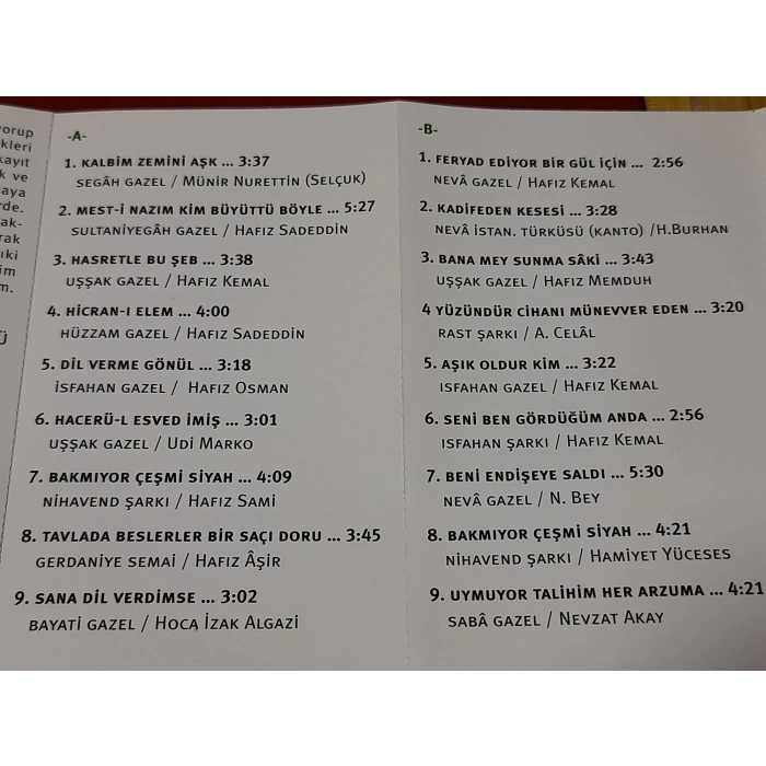 GAZELLER II 78 DEVİR TAŞ PLAK KAYITLARI MÜZİK KASET