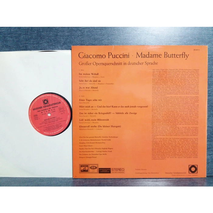 GIACOMO PUCCINI MADAME BUTTERFLY  LP