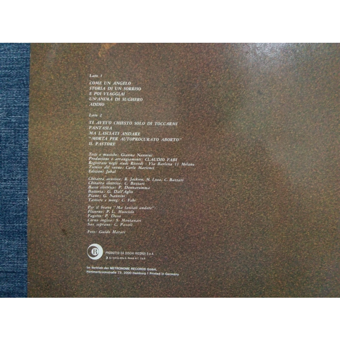 GIANNA NANNINI MUSIC LP ALBUM
