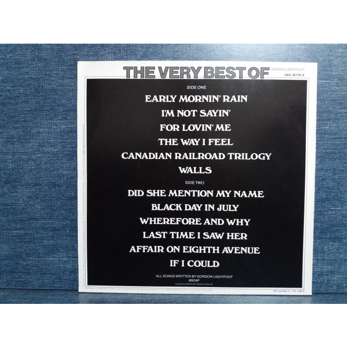 GORDON LIGHTFOOT BEST OF  LP