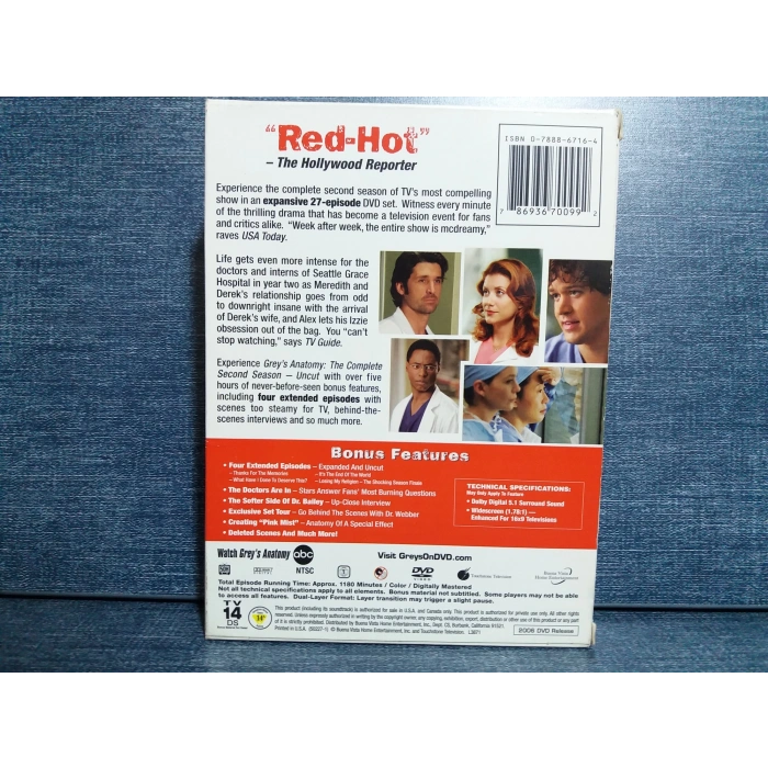 GREYS ANATOMY SECOND SEASON DVD BOX (İNGİLİZCE-6 CD)