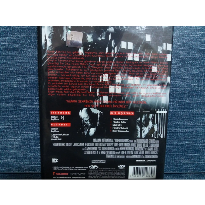 GÜNAH ŞEHRİ SIN CITY DVD FİLM