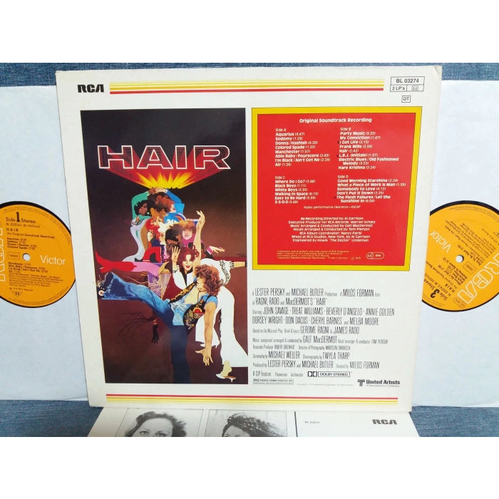 HAIR SOUNDTRACK MUSICAL FILM MUSIC LP