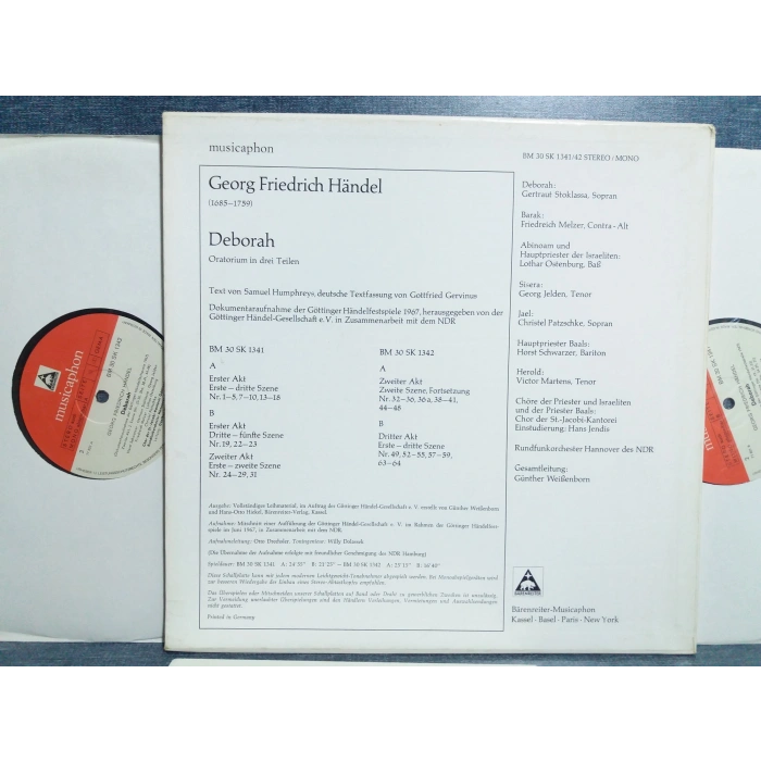 HANDEL DEBORAH DOKUMENTARAUFNAHME 2 LP  BOX