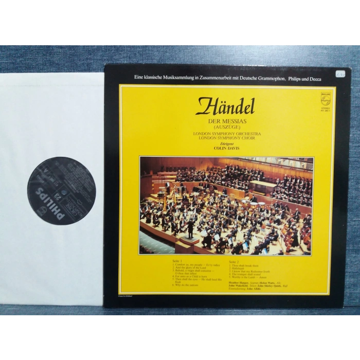 HANDEL DER MESSIAS LONDON SYM COLIN DAVIS LP