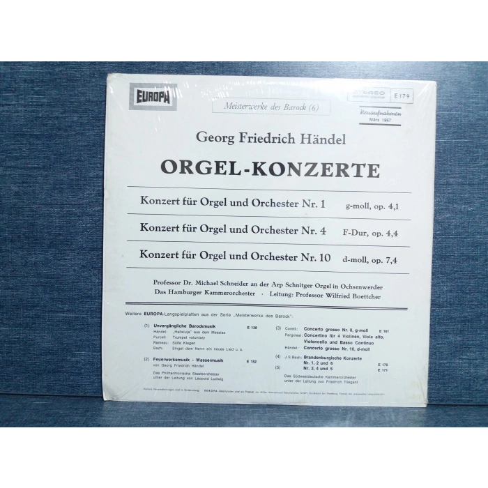 HANDEL ORGEL KONZERT MUSIC LP