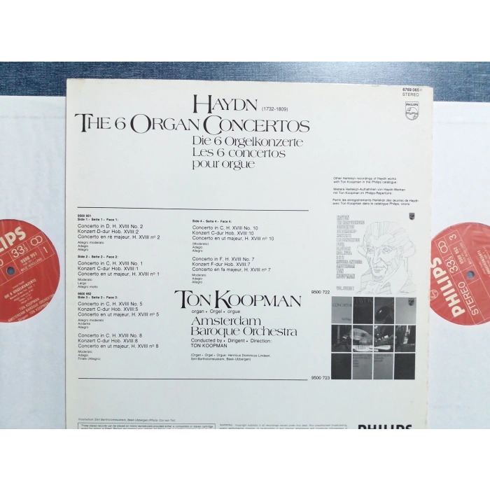 HAYDN THE 6 ORGAN CONCERTOS TON KOOPMAN MUSIC 2 LP