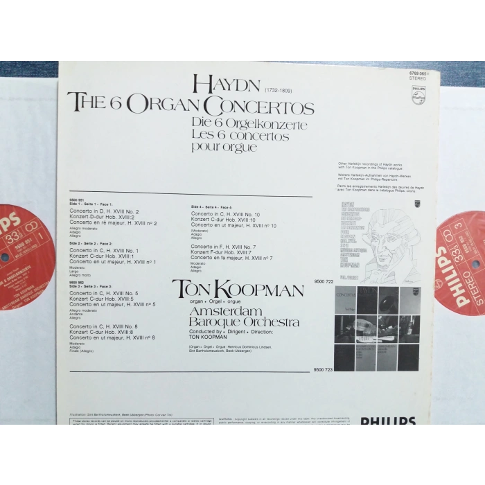 HAYDN THE 6 ORGAN CONCERTOS TON KOOPMAN MUSIC 2 LP
