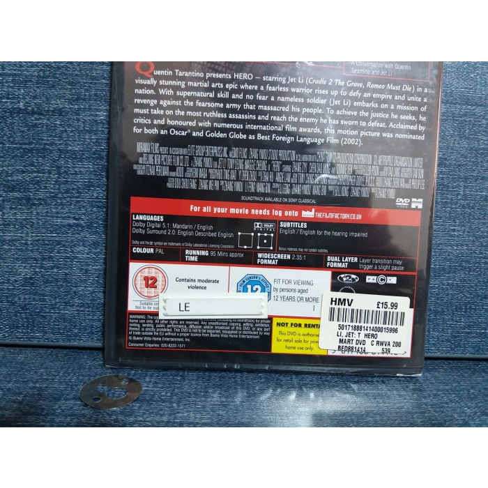 HERO DVD FİLM (İNGİLİZCE-SIFIR)