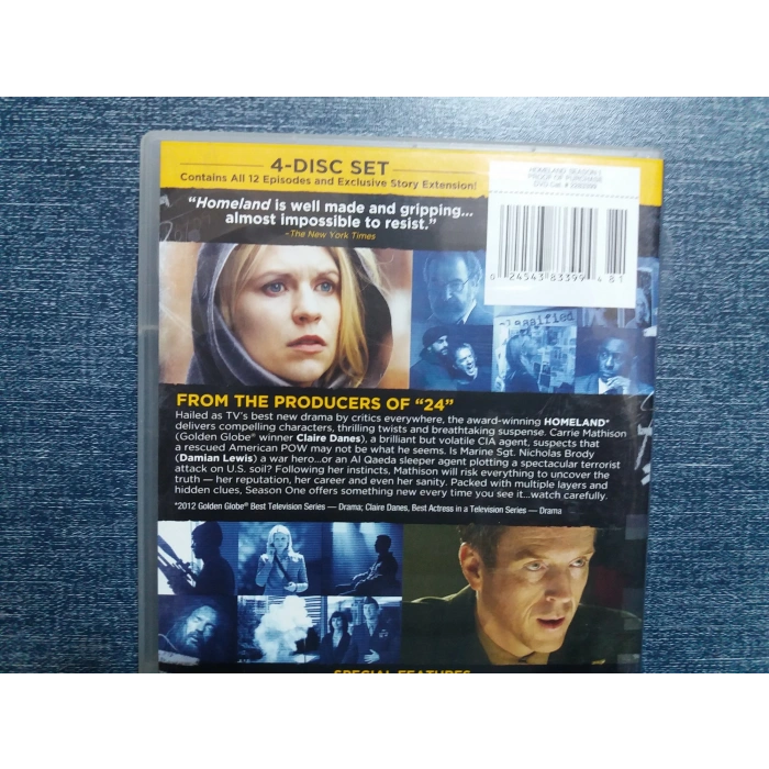 HOMELAND FIRST SEASON DVD BOX (İNGİLİZCE-4 CD)