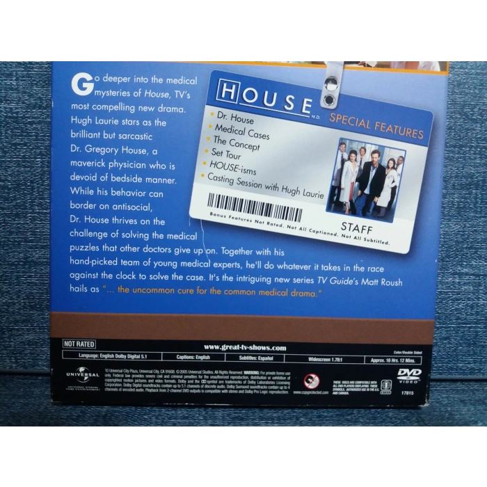 HOUSE SEASON ONE 3 DISK BOX DVD FİLM (İNGİLİZCE)