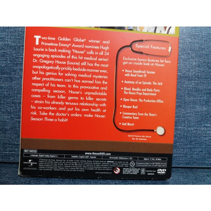 HOUSE SEASON THREE 5 DISK BOX DVD FİLM (İNGİLİZCE)