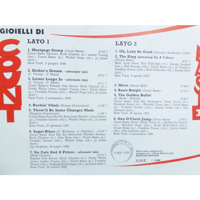 I GIOIELLI DI COUNT BASIE MUSIC LP