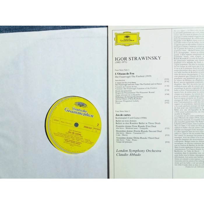 IGOR STRAWINSKY FIREBIRD JEU DE CARTES