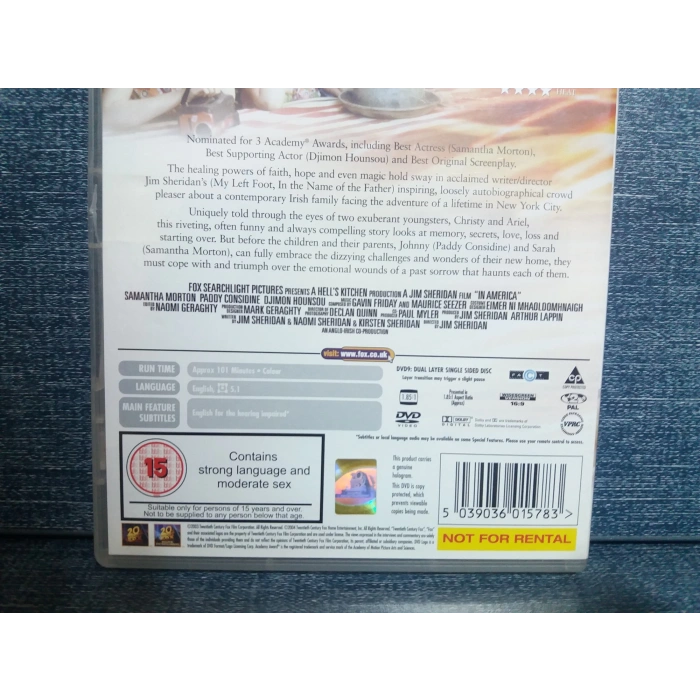 IN AMERICA DVD FİLM (İNGİLİZCE)