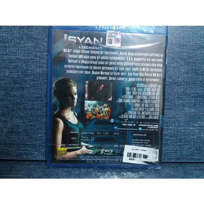 İSYAN LOCKOUT FİLM BLURAY (SIFIR)