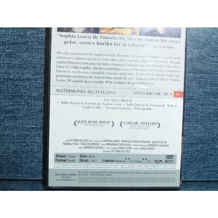 İTALYAN USÜLÜ EVLİLİK DVD FİLM