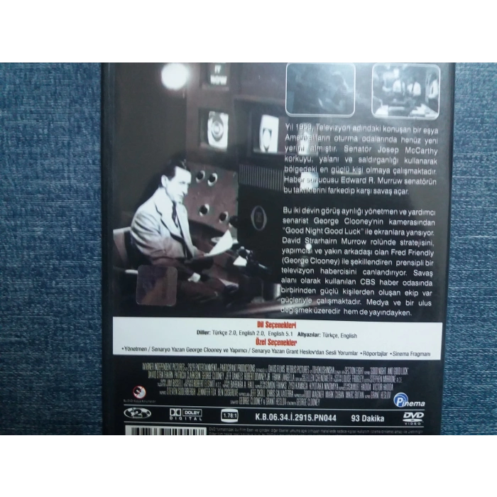 İYİ GECELER İYİ ŞANSLAR DVD FİLM