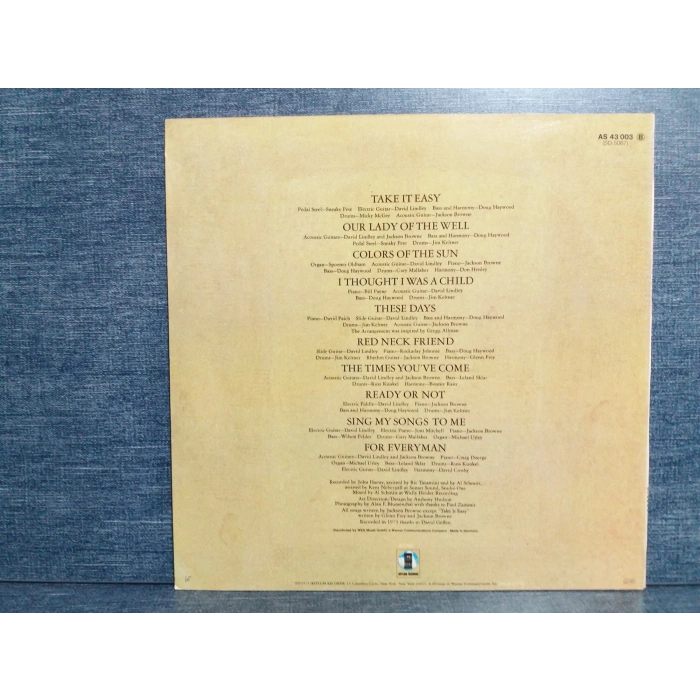 JACKSON BROWNE FOR EVERYMAN MUSIC LP