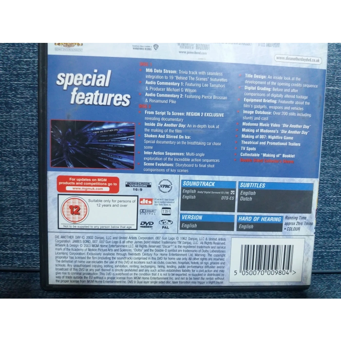 JAMES BOND 007 ANOTHER DAY DVD FİLM ( İNGİLİZCE - 2 DISK)