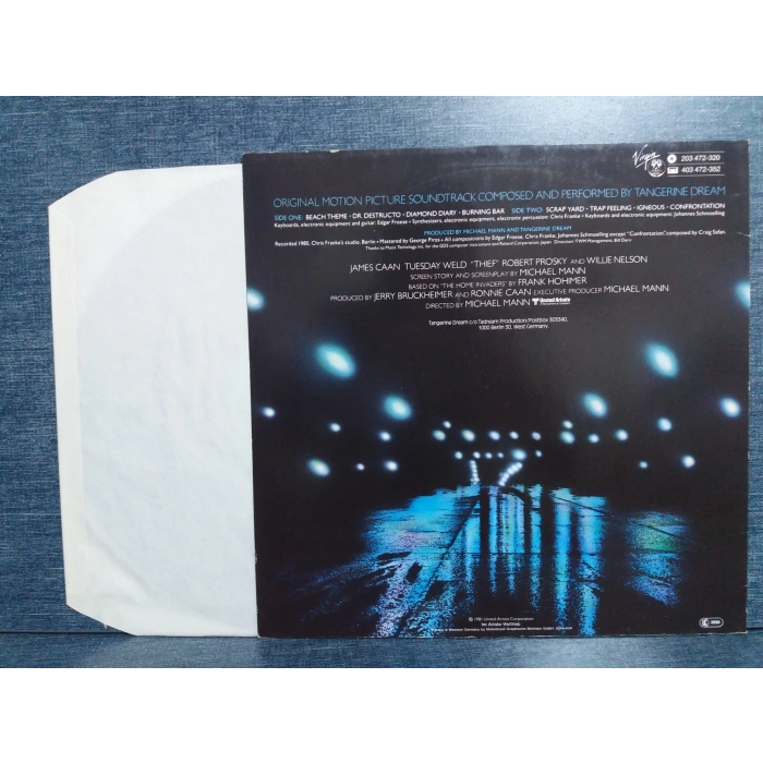 TANGERINE DREAM THIEF SOUNDTRACK MUSIC LP