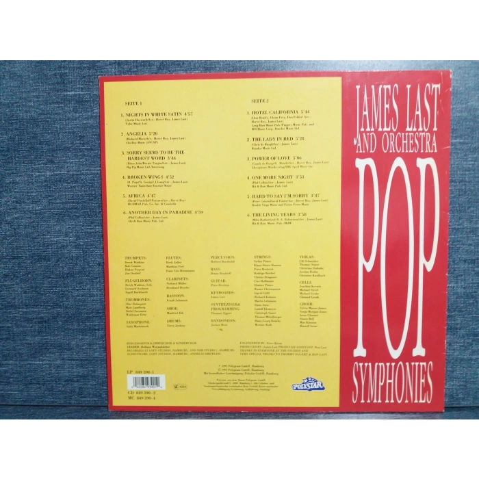 JAMES LAST POP SYMPHONIES LP