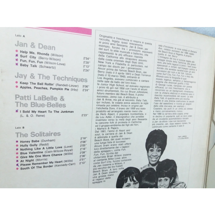 JAN DEAN JAY TECHNIQUES PATTI LA BELLE BLUE BELLES SOLITAIRES LP