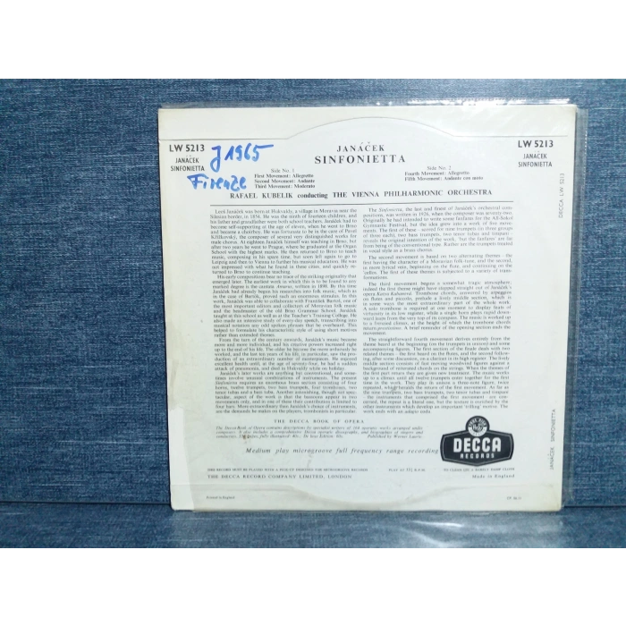 JANACEK SINFONIETTA RAFAEL KUBELIK