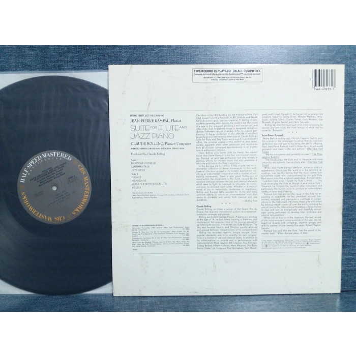 JEAN PIERRE RAMPAL SUITE FLUTE PIANO CLAUDE BOPLLING
