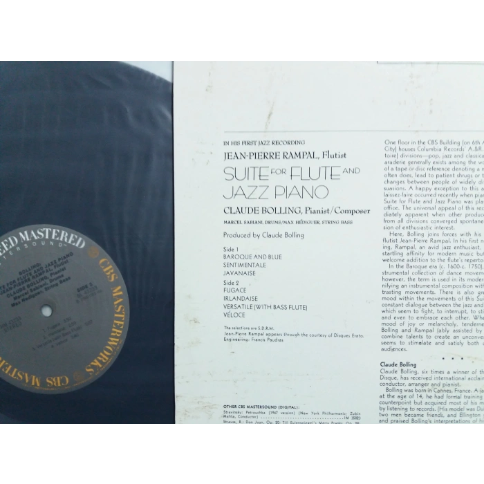 JEAN PIERRE RAMPAL SUITE FLUTE PIANO CLAUDE BOPLLING