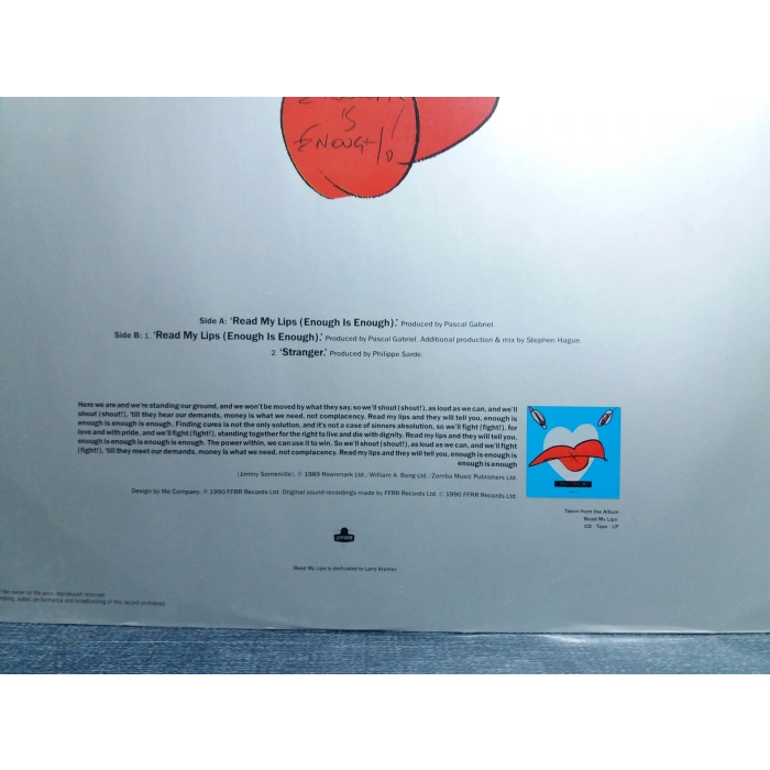 JIMMY SOMERVILLE READ MY LIPS MAXI LP