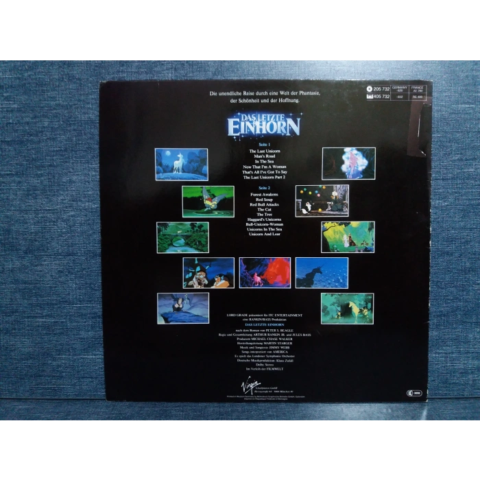 AMERICA JIMMY WEBB THE LAST UNICORN SOUNDTRACK  LP