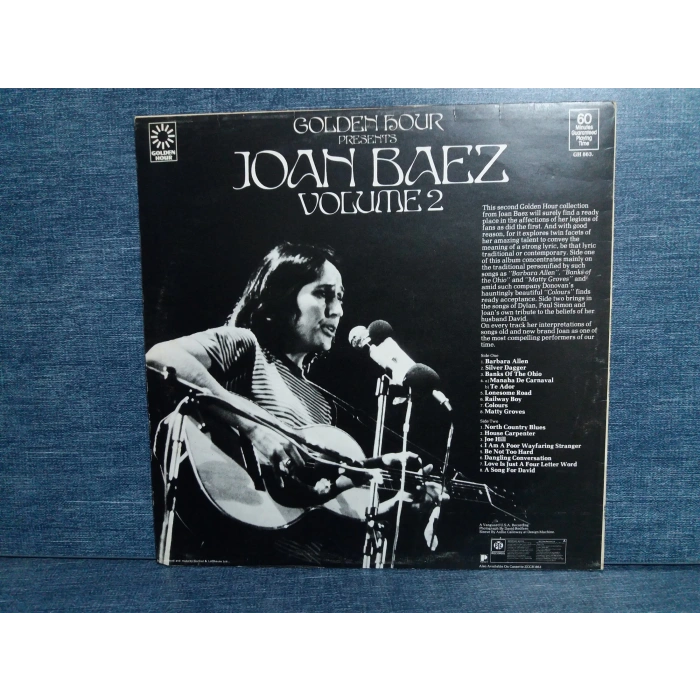 JOAN BAEZ GOLDEN HOUR MUSIC LP