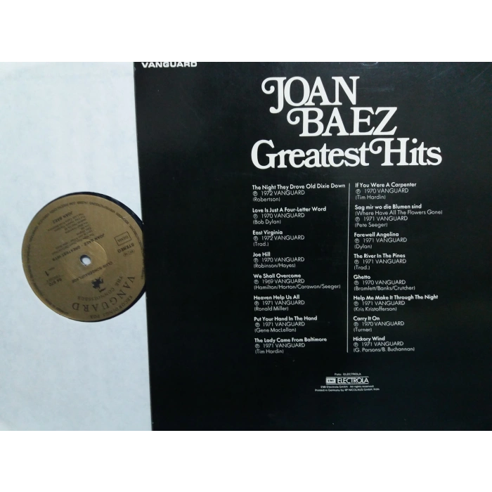 JOAN BAEZ GREATEST HITS MUSIC LP