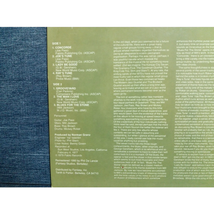 JOE PASS MILT JACKSON RAY BROWN MICKEY ROKER