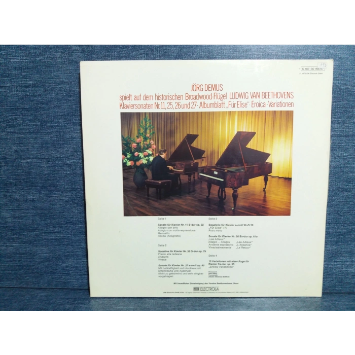 JÖRG DEMUS BEETHOVEN KLAVIER Nr.11-25-26-27 FUR ELISE EROICA  2 LP