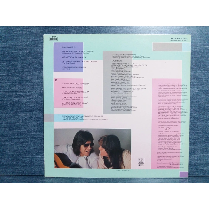 JOSE FELICIANO ESCENAS DE AMOR MUSIC LP