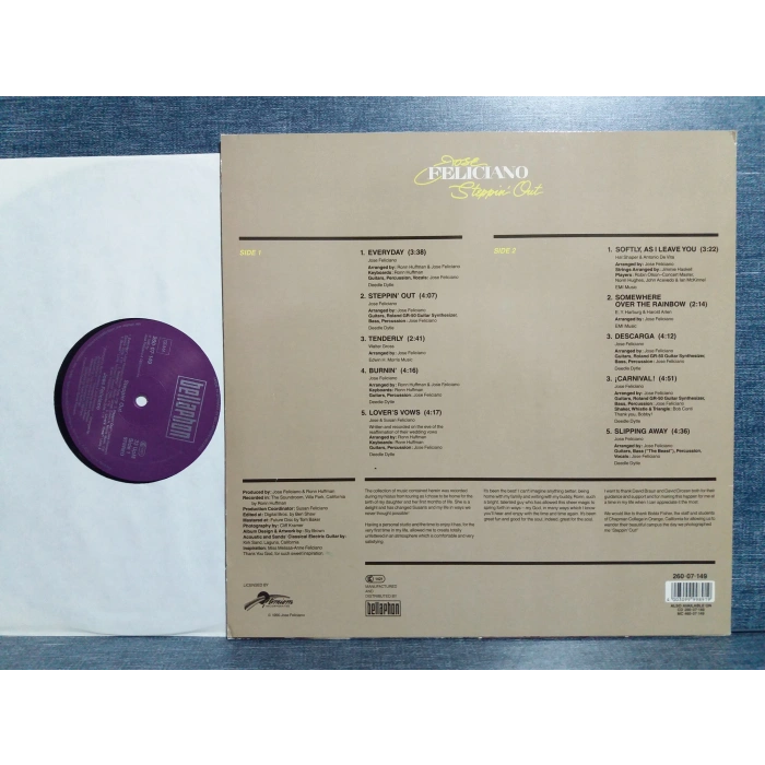 JOSE FELICIANO STEPPIN OUT MUSIC LP