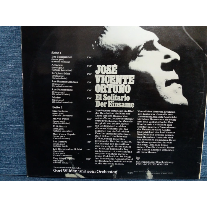JOSE VICENTE ORTUNO EL SOLITARIO MUSIC LP