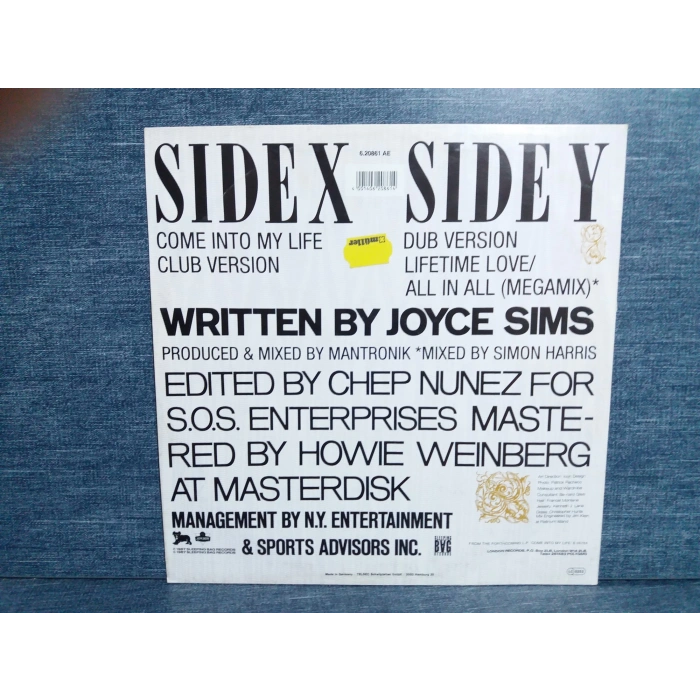 JOYCE SIMS COME INTO MY LIFE MUSIC MAXI LP