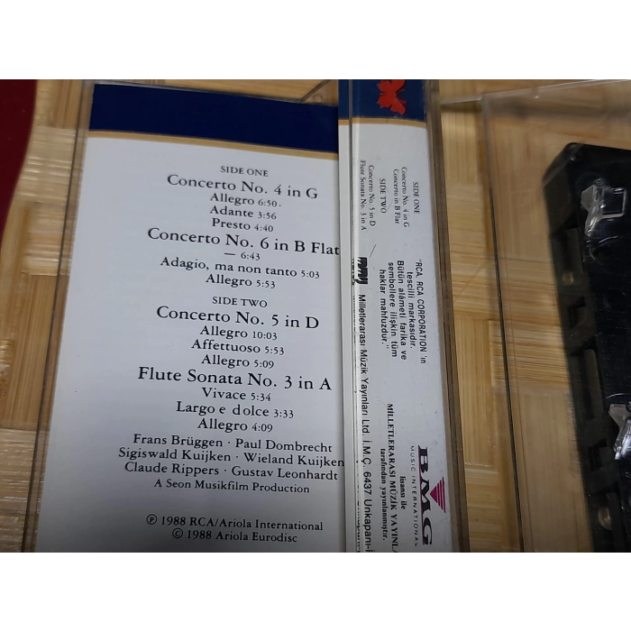 JS BACH BRANDENBURGISCHE KONZERT FLUTE SONATA MÜZİK KASET