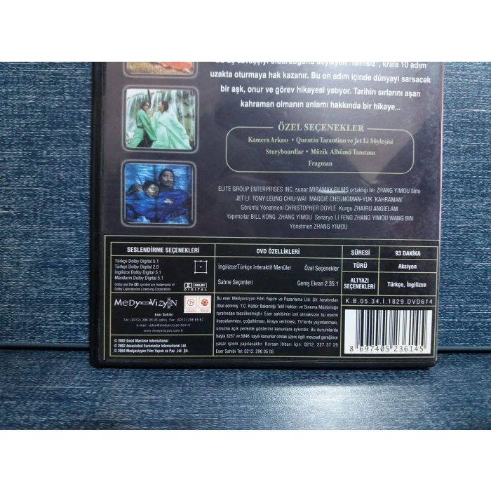 KAHRAMAN HERO JET LI DVD FİLM