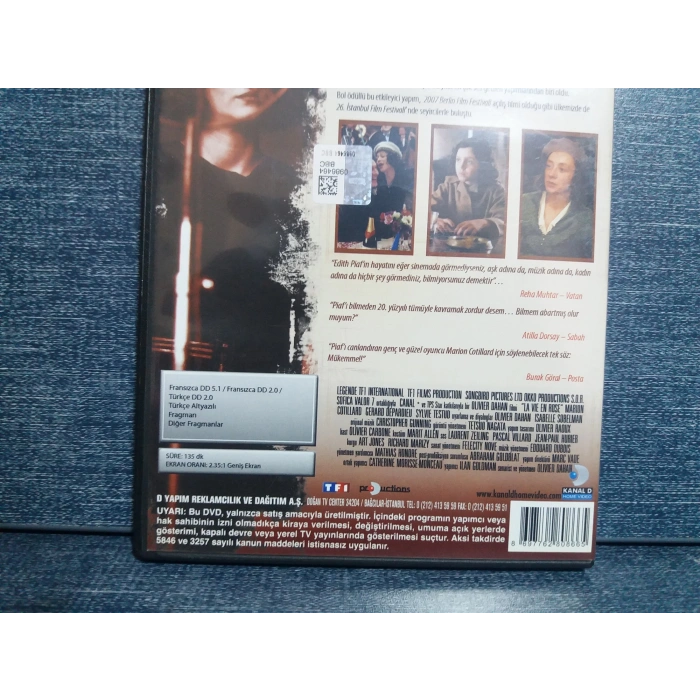 KALDIRIM SERÇESİ  EDITH PIAF DVD FİLM