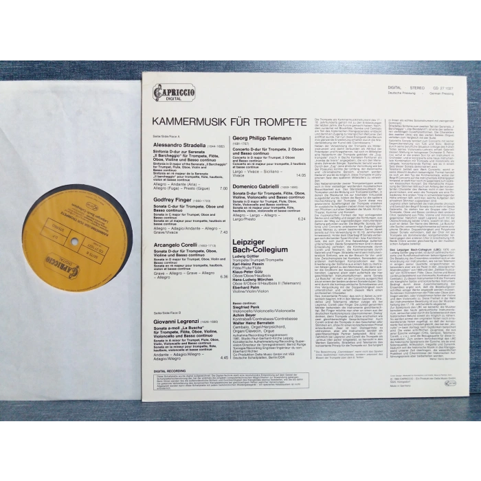 KAMMERMUSIK FÜR TROMPETE HITS LP