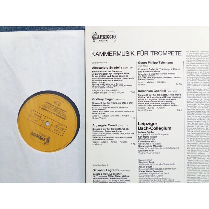 KAMMERMUSIK FÜR TROMPETE HITS LP