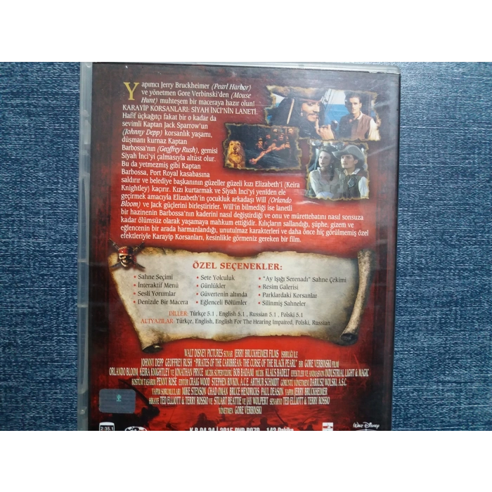 KARAYİP KORSANLARI SİYAH İNCİNİN LANETİ DVD ( 2 DISK )
