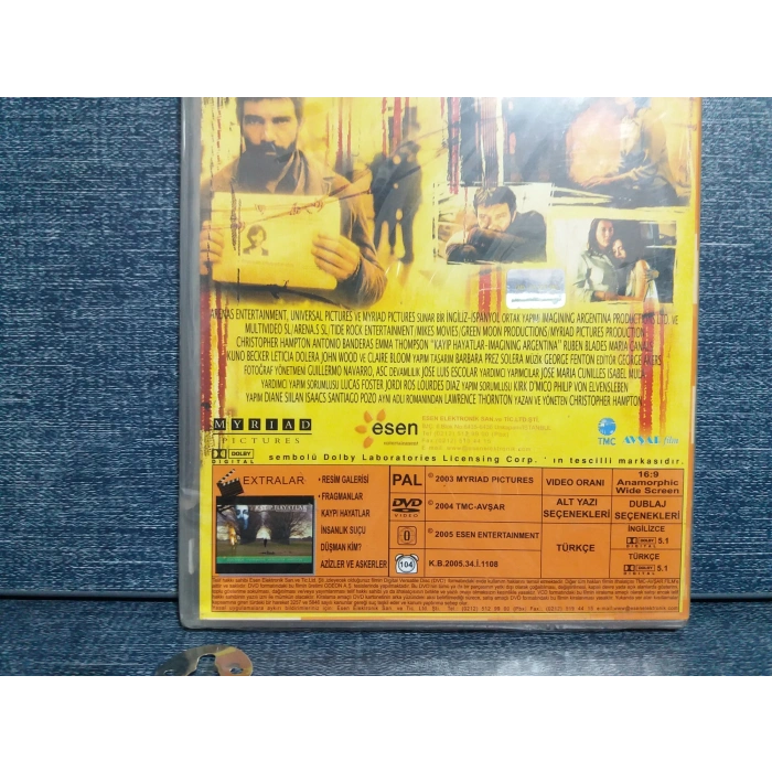 KAYIP HAYATLAR ANTONIO BANDERAS DVD FİLM (SIFIR)