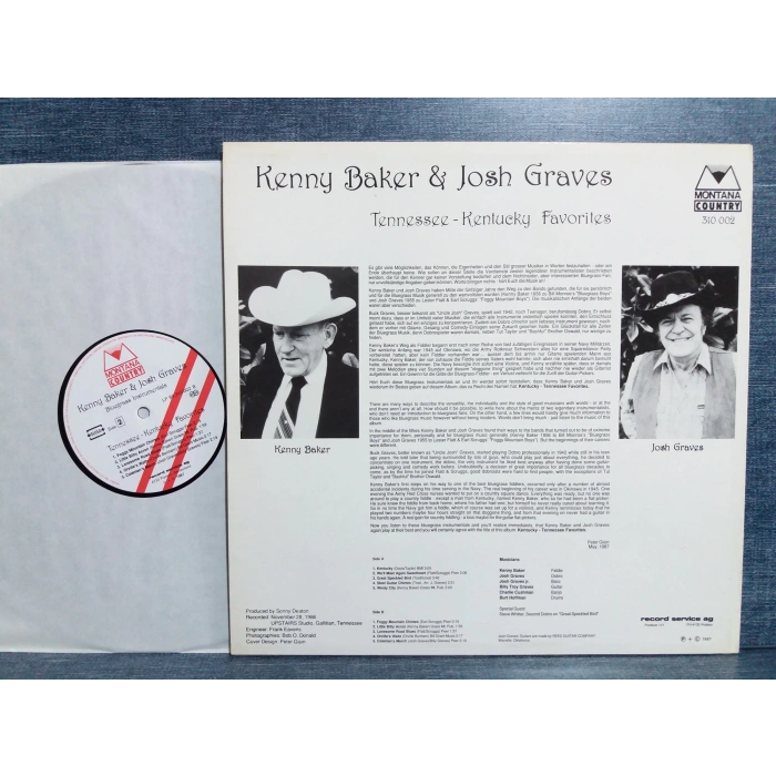 KENNY BAKER & JOSH GRAVES BLUEGRASS MUSIC LP