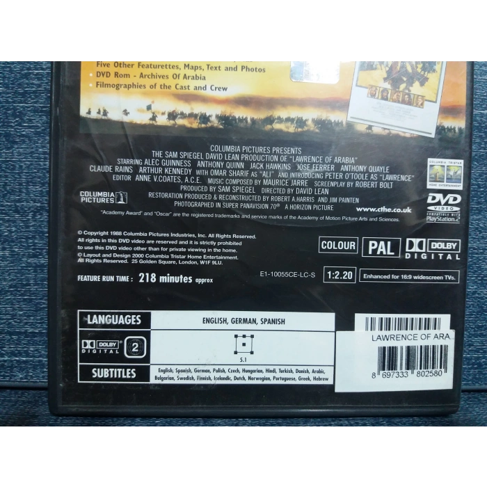 LAWRENCE OF ARABIA DVD FİLM ( Tr Altyazı 2 DISK )